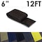 Electriduct Carpet Cable Cover, 12 ft L, 6 in W, 1 Channel, Nylon, Black CC-SC-6-12-BK - alternate 1